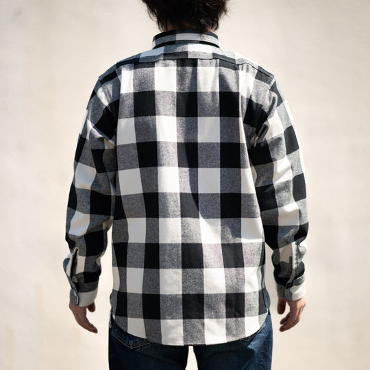 Work Shirt Flannel Checked black × white