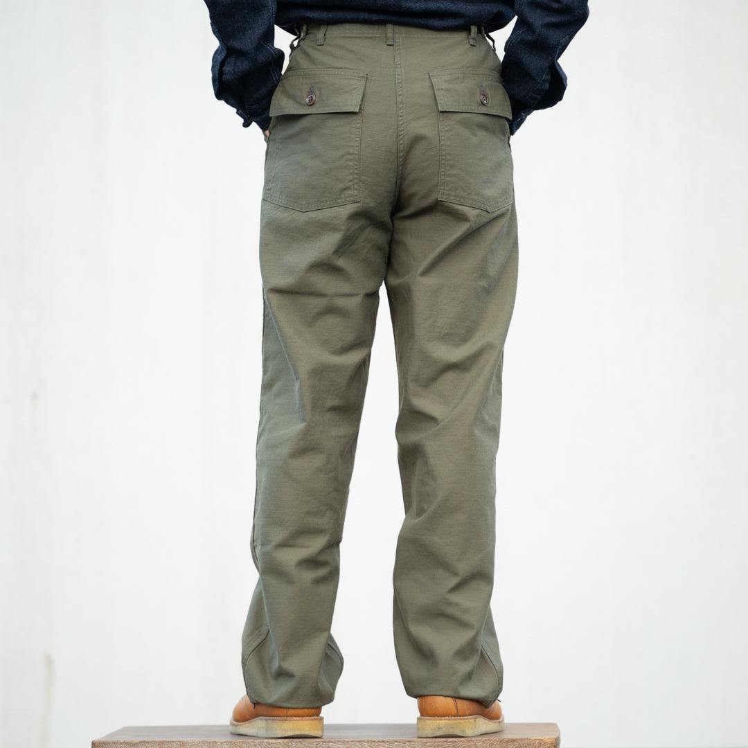 US Army Baker Pants Back Satin olive