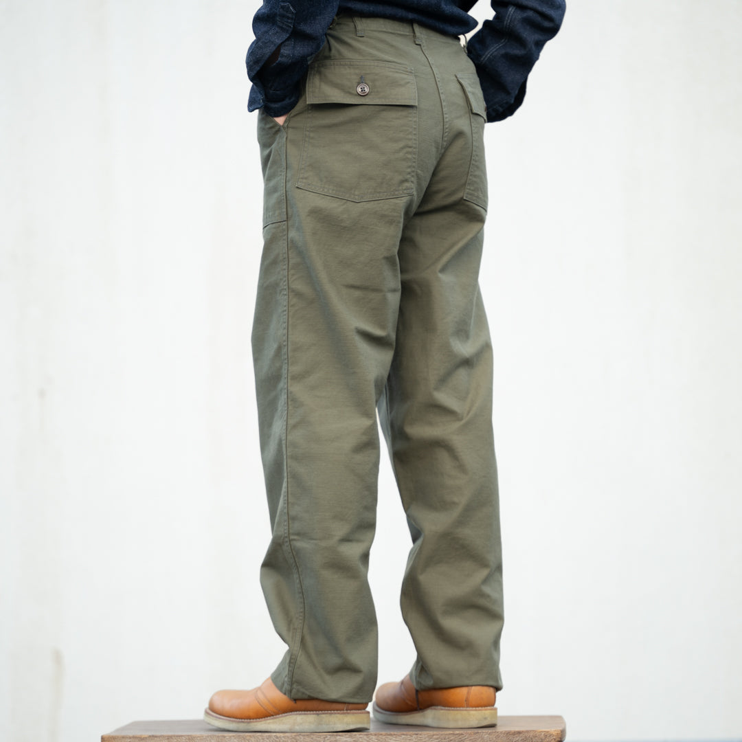 US Army Baker Pants Back Satin olive