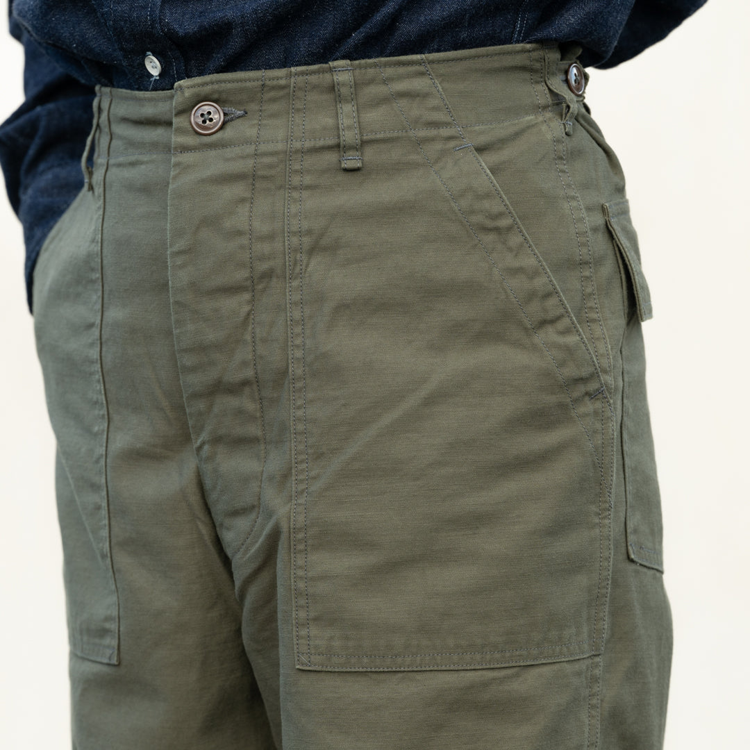 US Army Baker Pants Back Satin olive