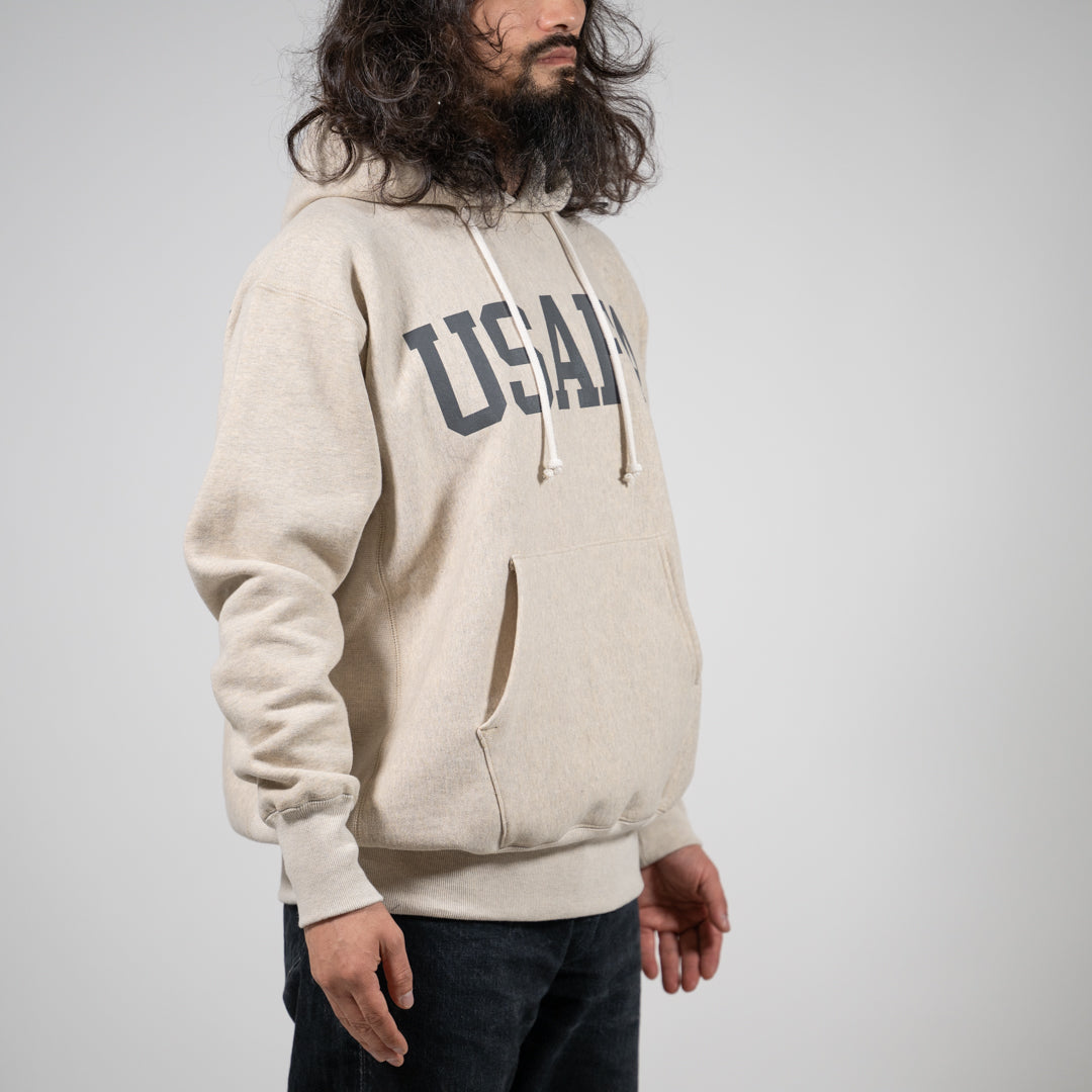 USAFA Reflector Print Loop Wheeled Hoodie Oatmeal SALON LIMITED