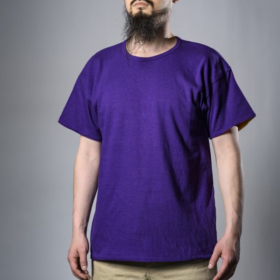 T-shirt réversible violet boucle jaune à roulettes