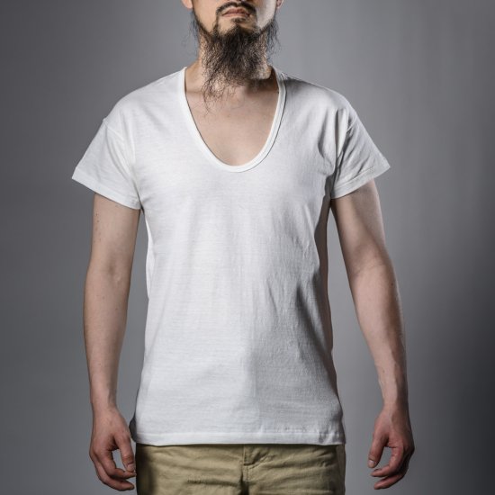 U Neck Tee White