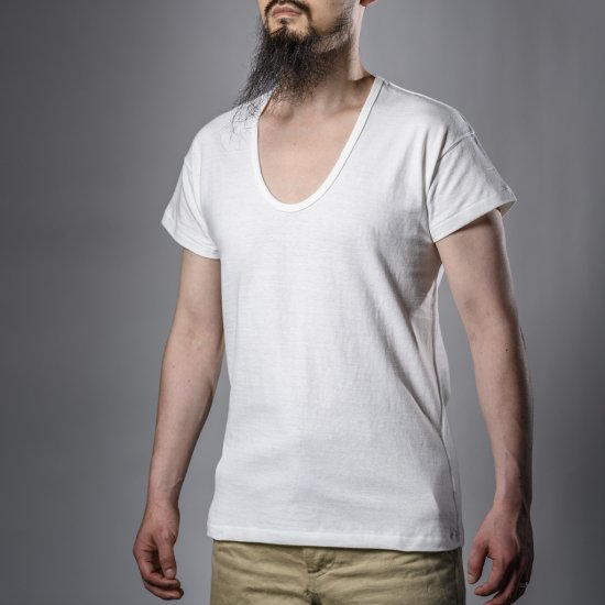 U Neck Tee White