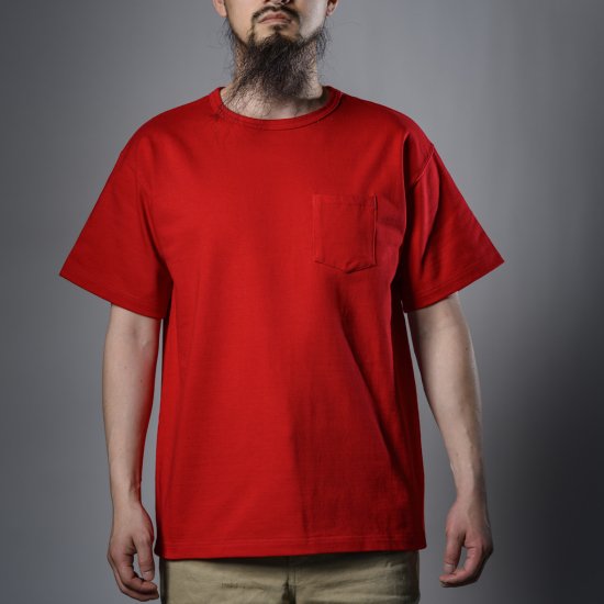 Heavy Weight Pocket Tee Red