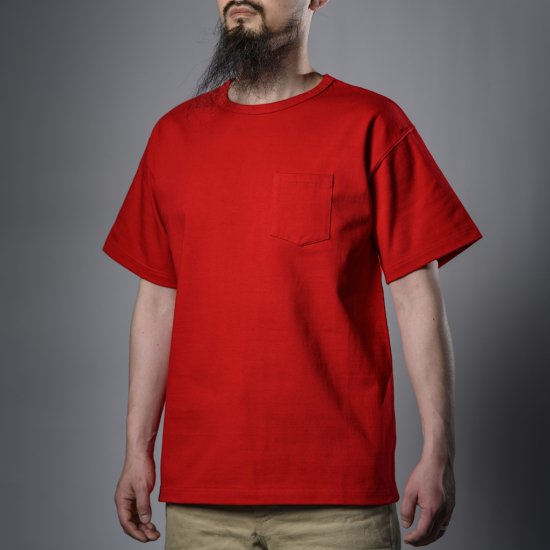Heavy Weight Pocket Tee Red