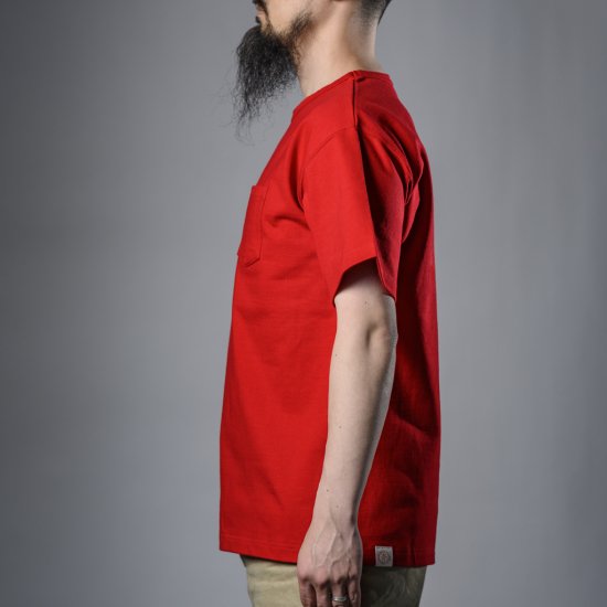 Heavy Weight Pocket Tee Red
