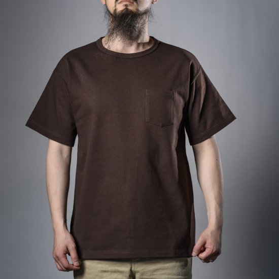 Heavy Weight Pocket Tee Brown