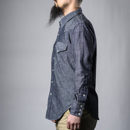 Boncoura Western shirt chambray