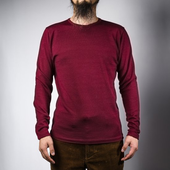 クルーネックセーター バーガンディ Crew Neck Sweater Burgundy