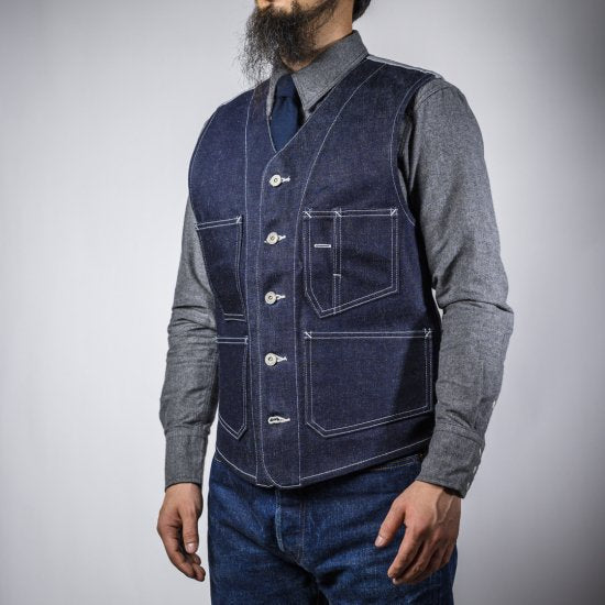 ワークジレ デニム 旧型 (work gilet denim old type)