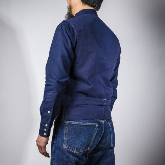 ワークジレ ニードルパンチチェック (work gilet)