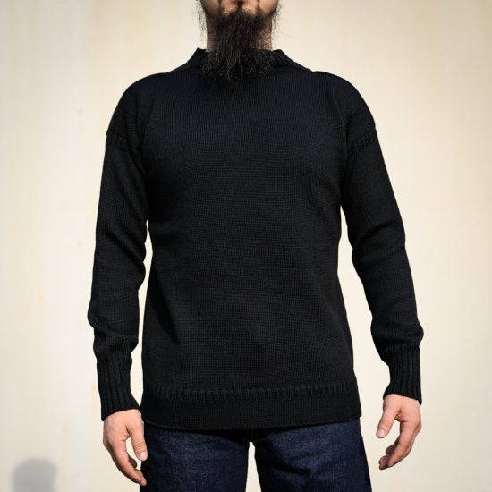 ガンジーセーター ブラック Guernsey Sweater Black