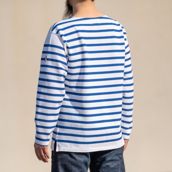 ブレトンシャツ Breton Shirt Long Sleeve Raschel Knit blue white