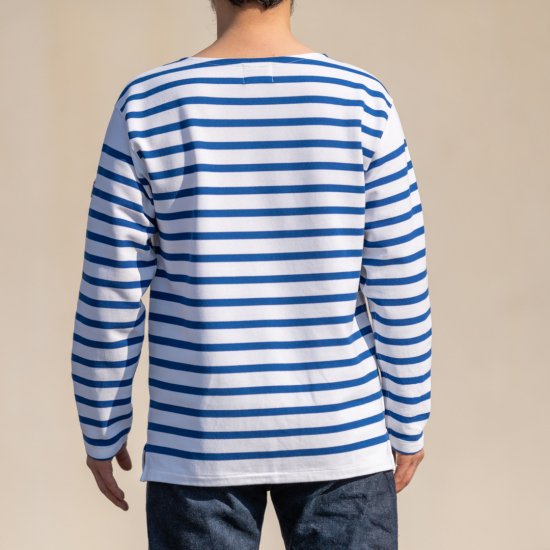 ブレトンシャツ Breton Shirt Long Sleeve Raschel Knit blue white