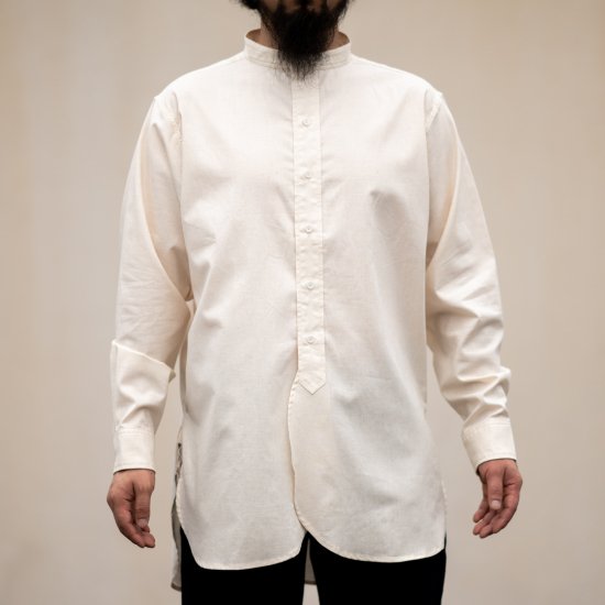 Band Collar Shirt off white – BONCOURA Official Online Store