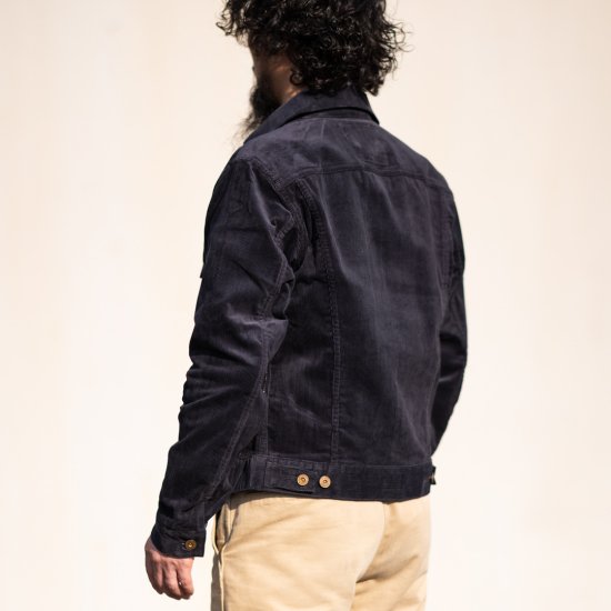 3rd Gジャン コール天 ネイビー Trucker Jacket Corduroy navy