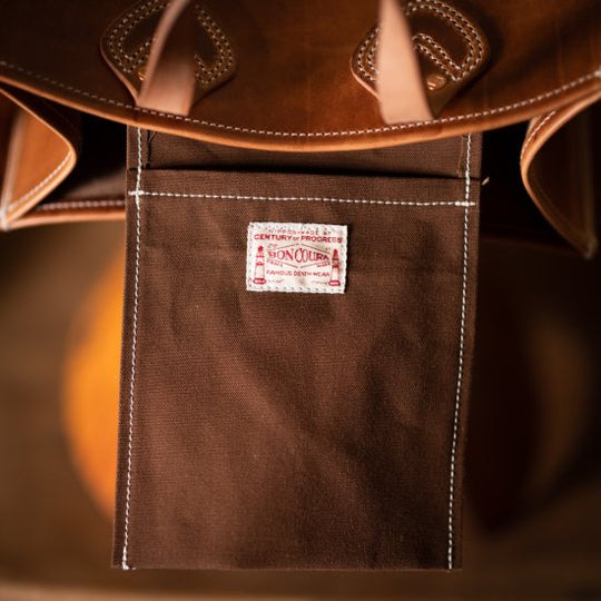 BONCOURA Hard Leather Tote Bag burgundy
