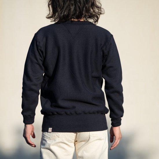 両Vトレーナー リバース型 ネイビー Loop Wheeled V Sweater Reverse Weave navy