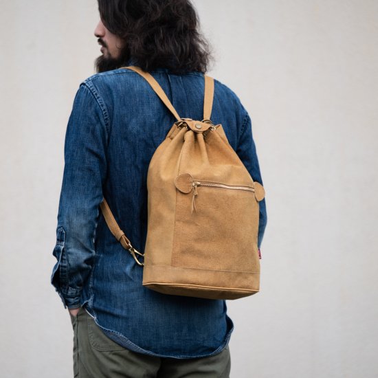 Leather Shoulder Bag Suede sand