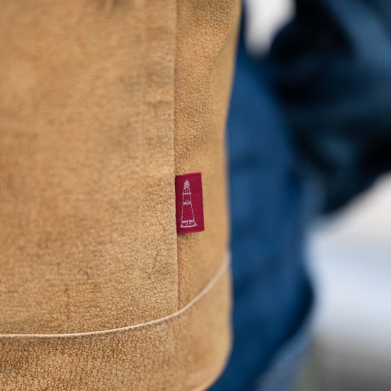 sac bandoulière cuir suède sable