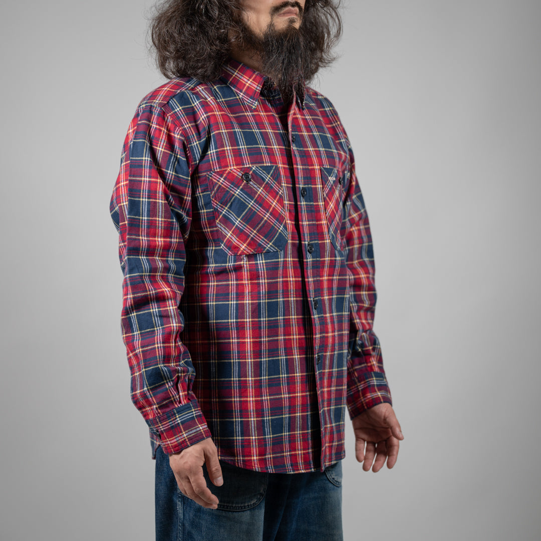 Flannel Work Shirt Tartan red