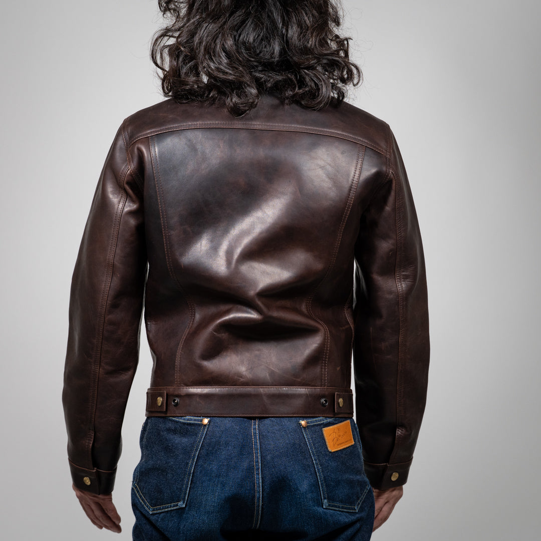 Leather Jacket 3rd Hand-Waxed Brown Fade