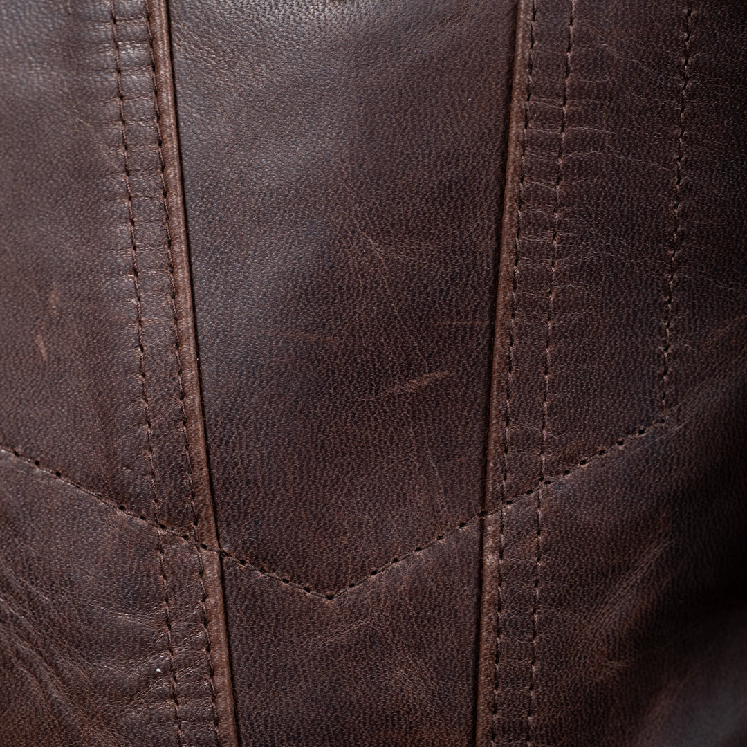 Leather Jacket 3rd Hand-Waxed Brown Fade