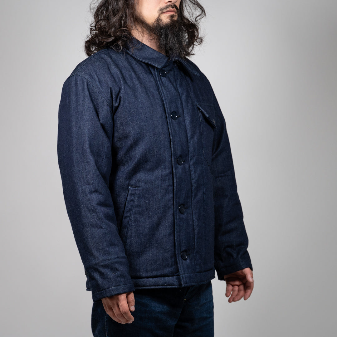 A-2 Jacket Quilted Wool Denim indigo