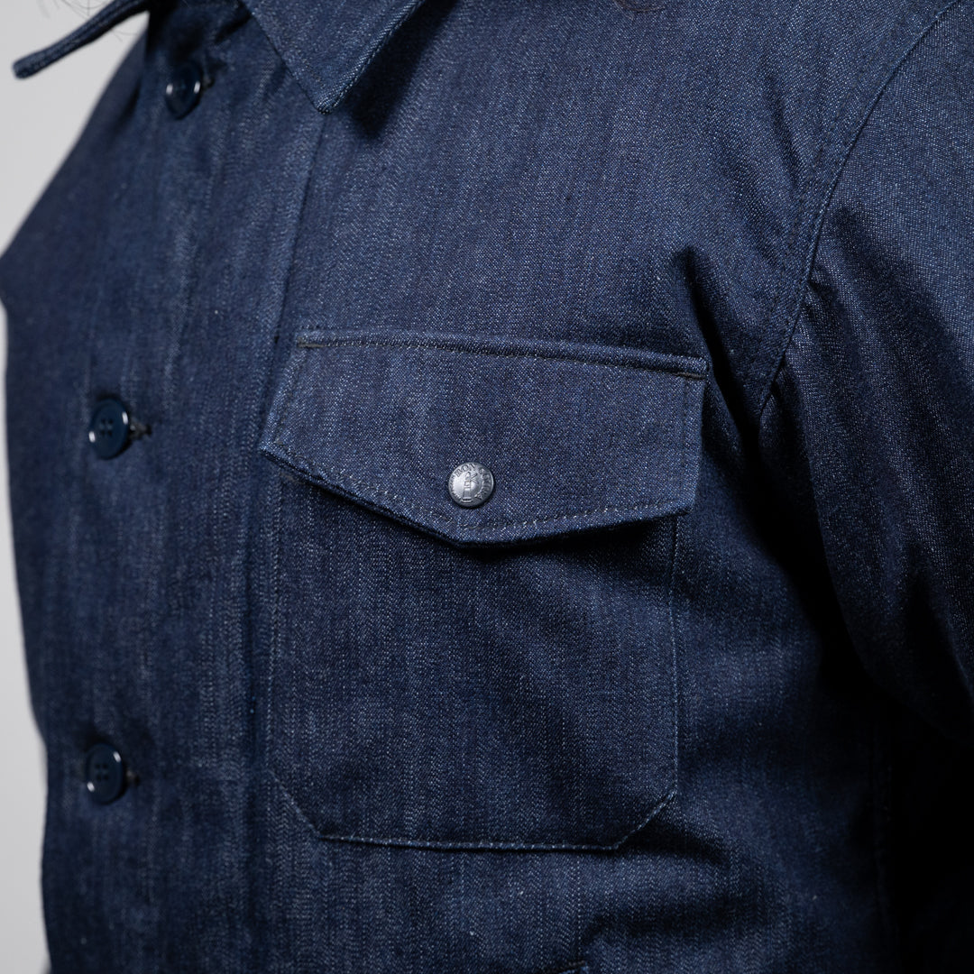 A-2 Jacket Quilted Wool Denim indigo