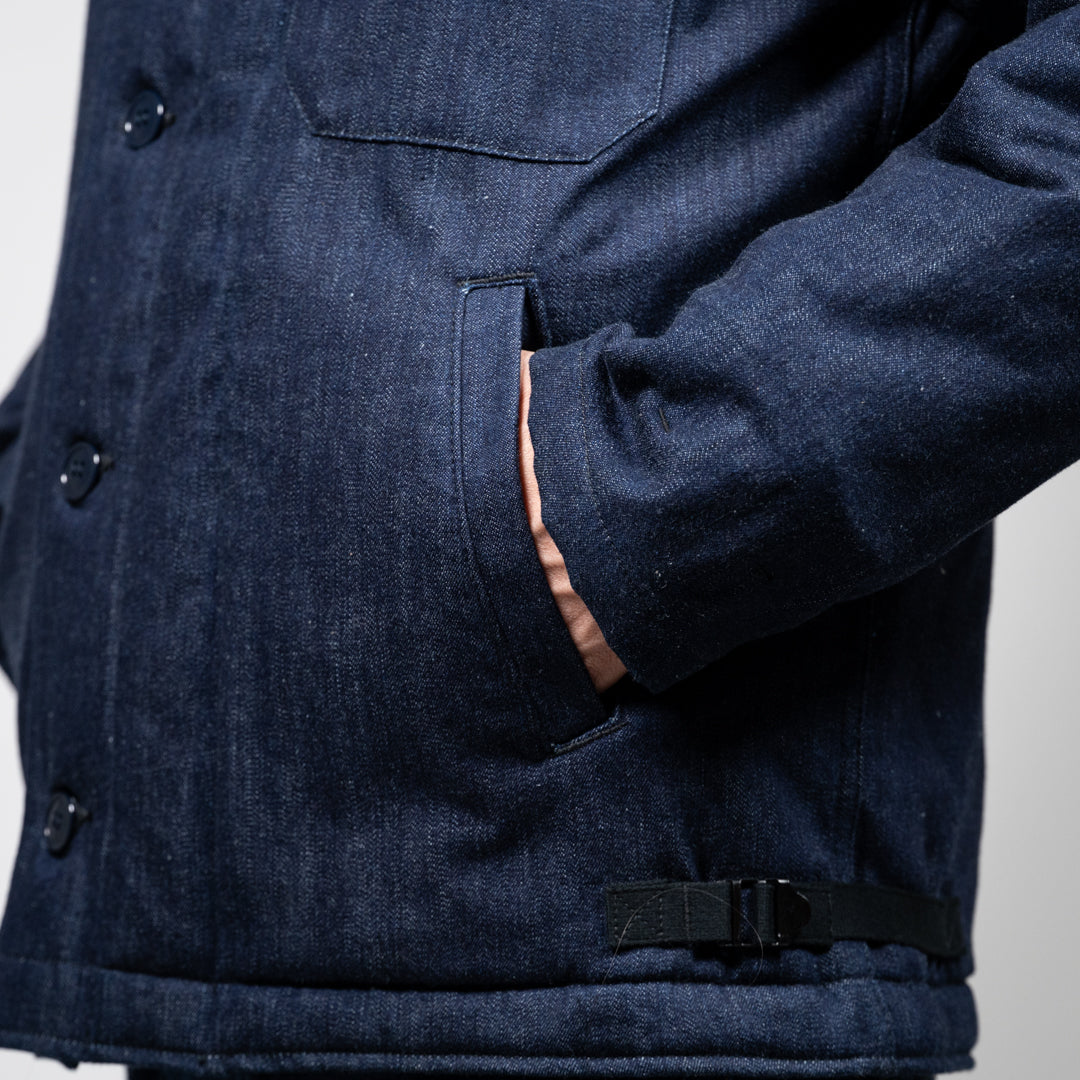 A-2 Jacket Quilted Wool Denim indigo