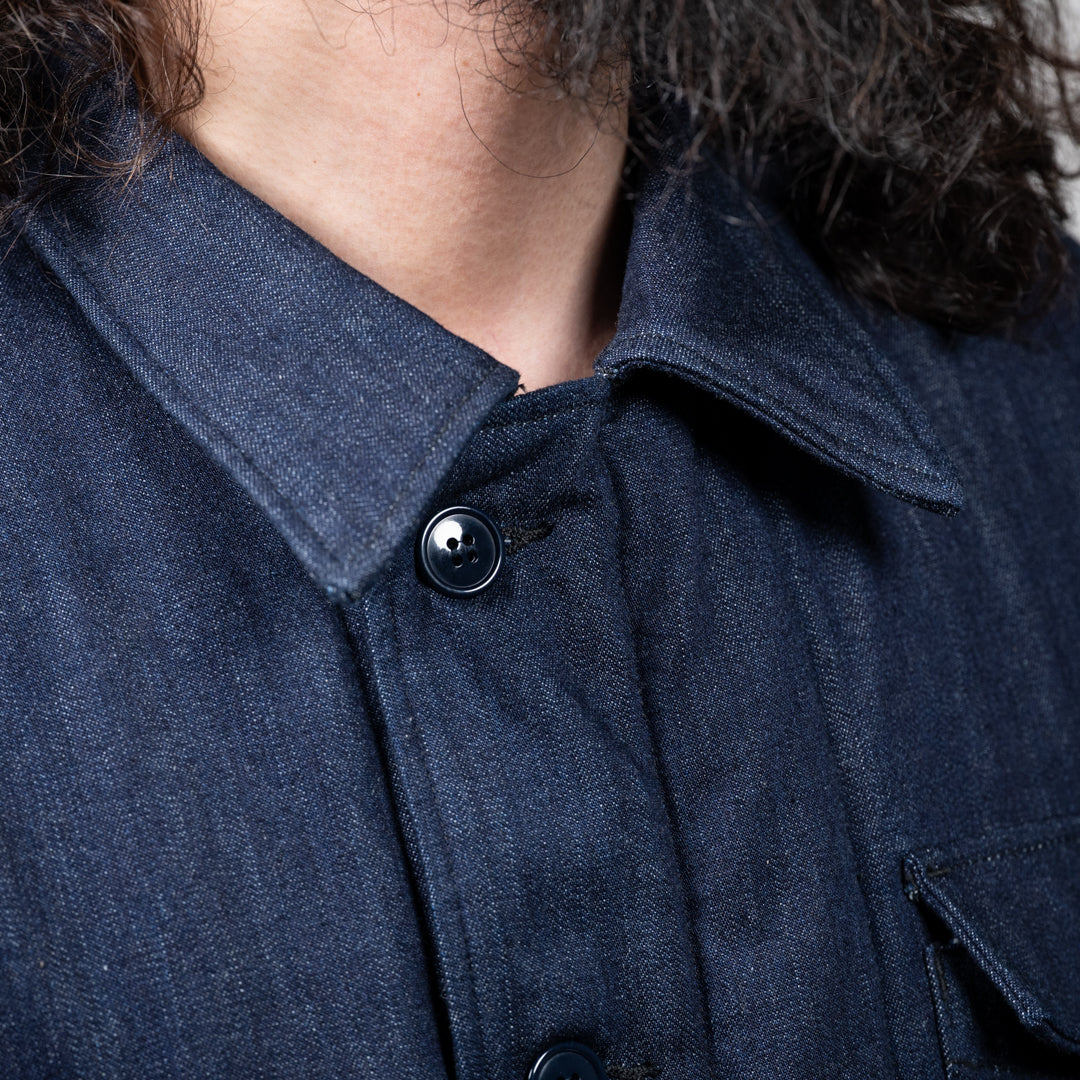 A-2 Jacket Quilted Wool Denim indigo