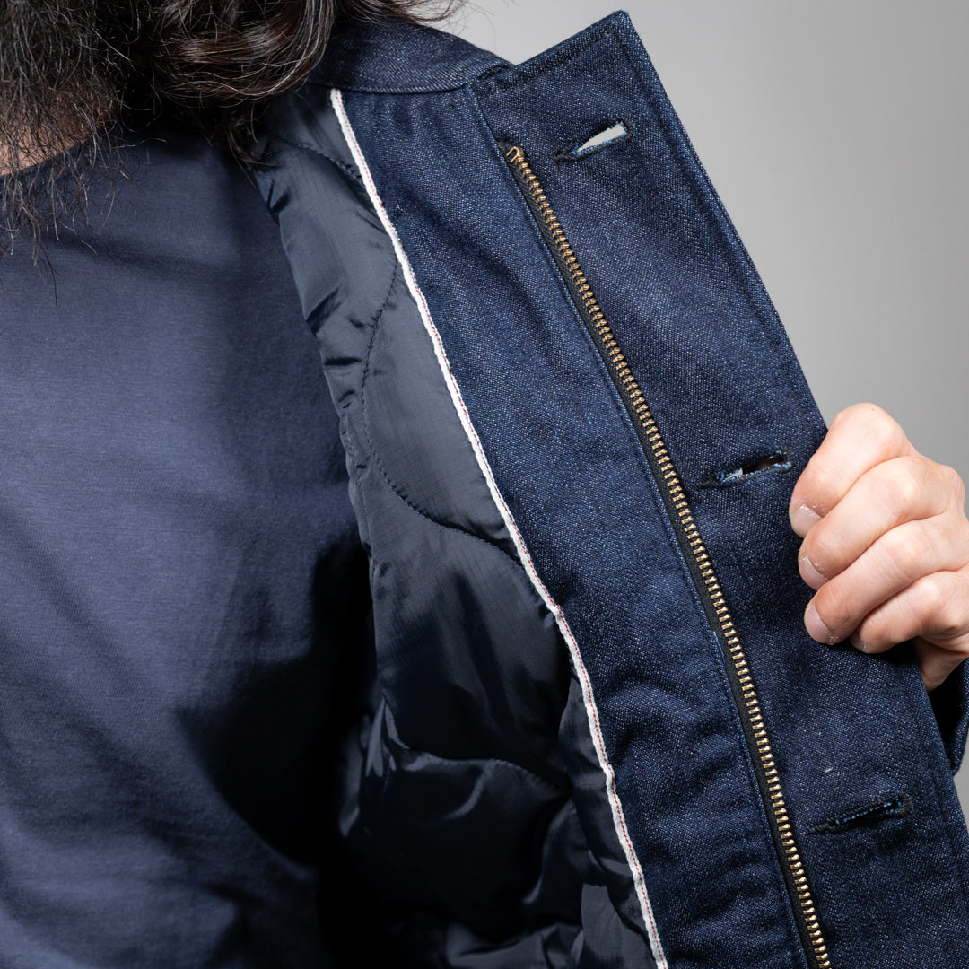 A-2 Jacket Quilted Wool Denim indigo