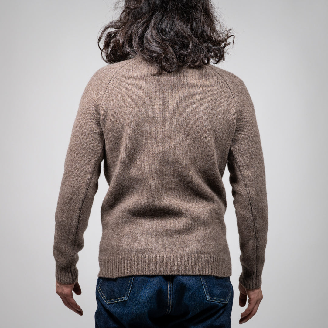 Turtle Neck Sweater Premium Merino natural brown