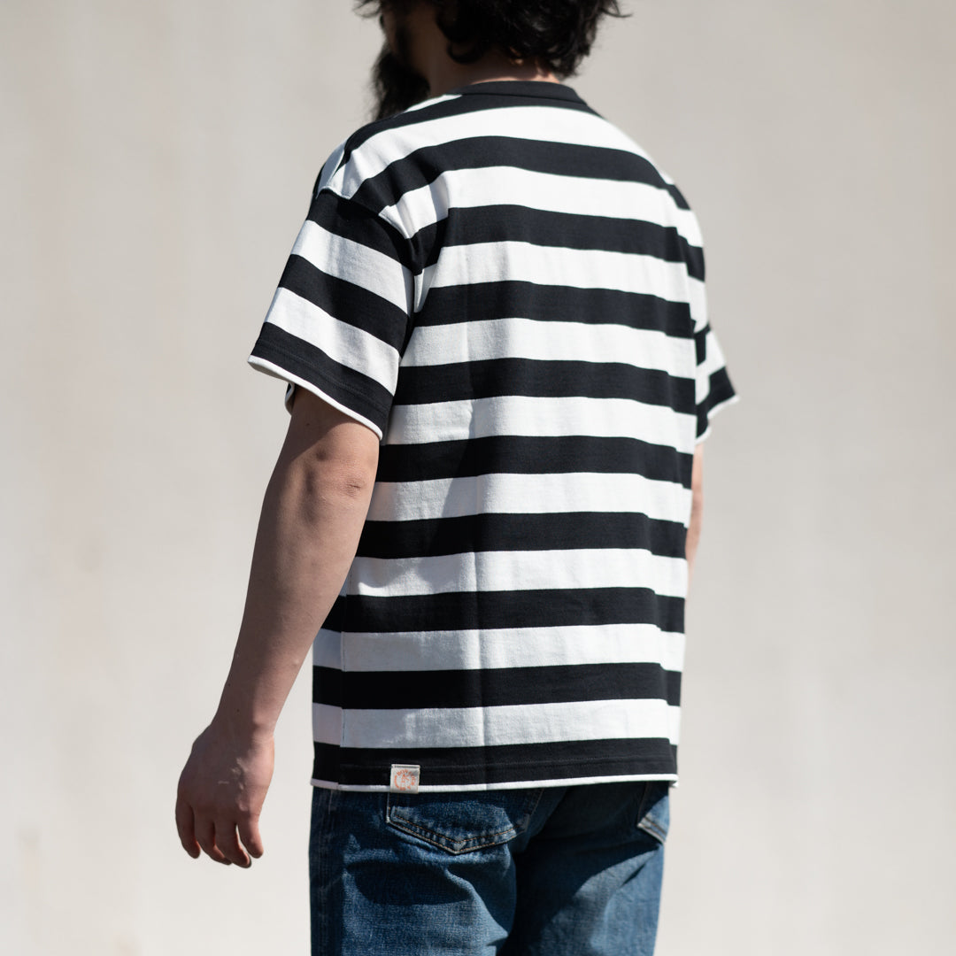 Striped Tee black × white