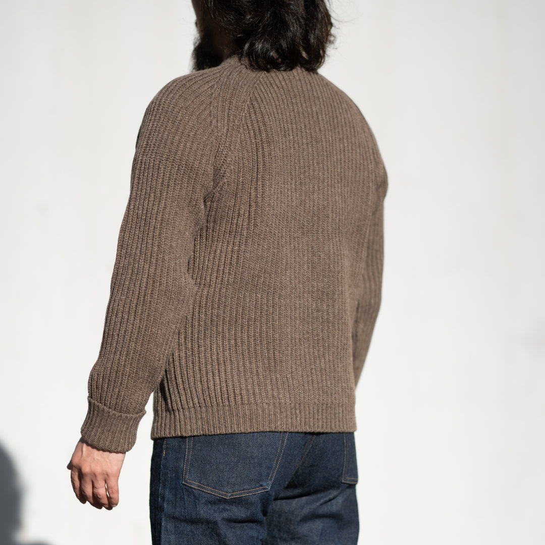 Fisher Man Sweater Premium Merino natural brown