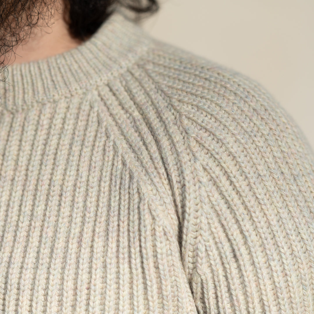 Fisherman Sweater Cashmere heather natural mix