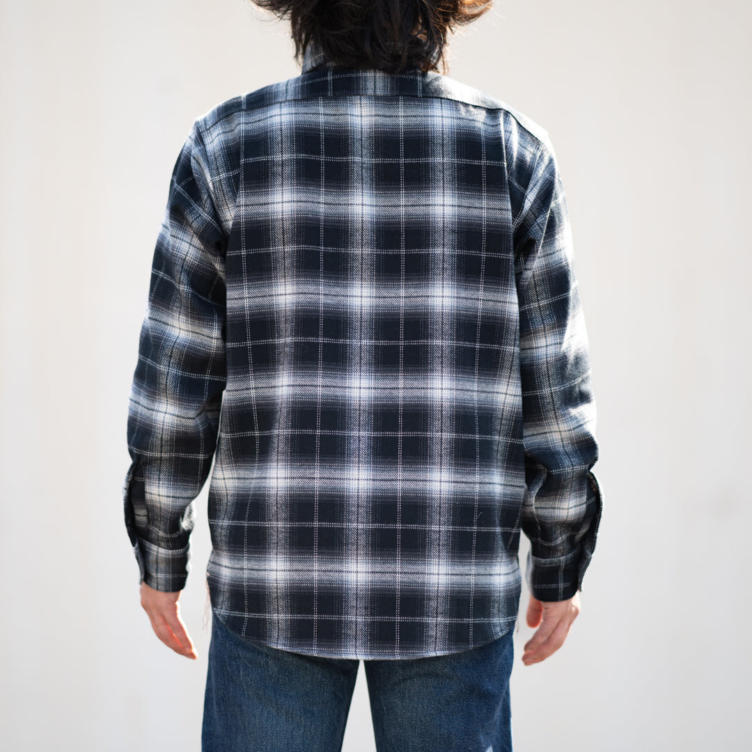 Work Shirt Flannel Ombre Plaid gray