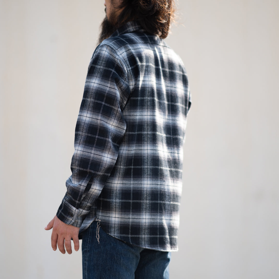 Work Shirt Flannel Ombre Plaid gray