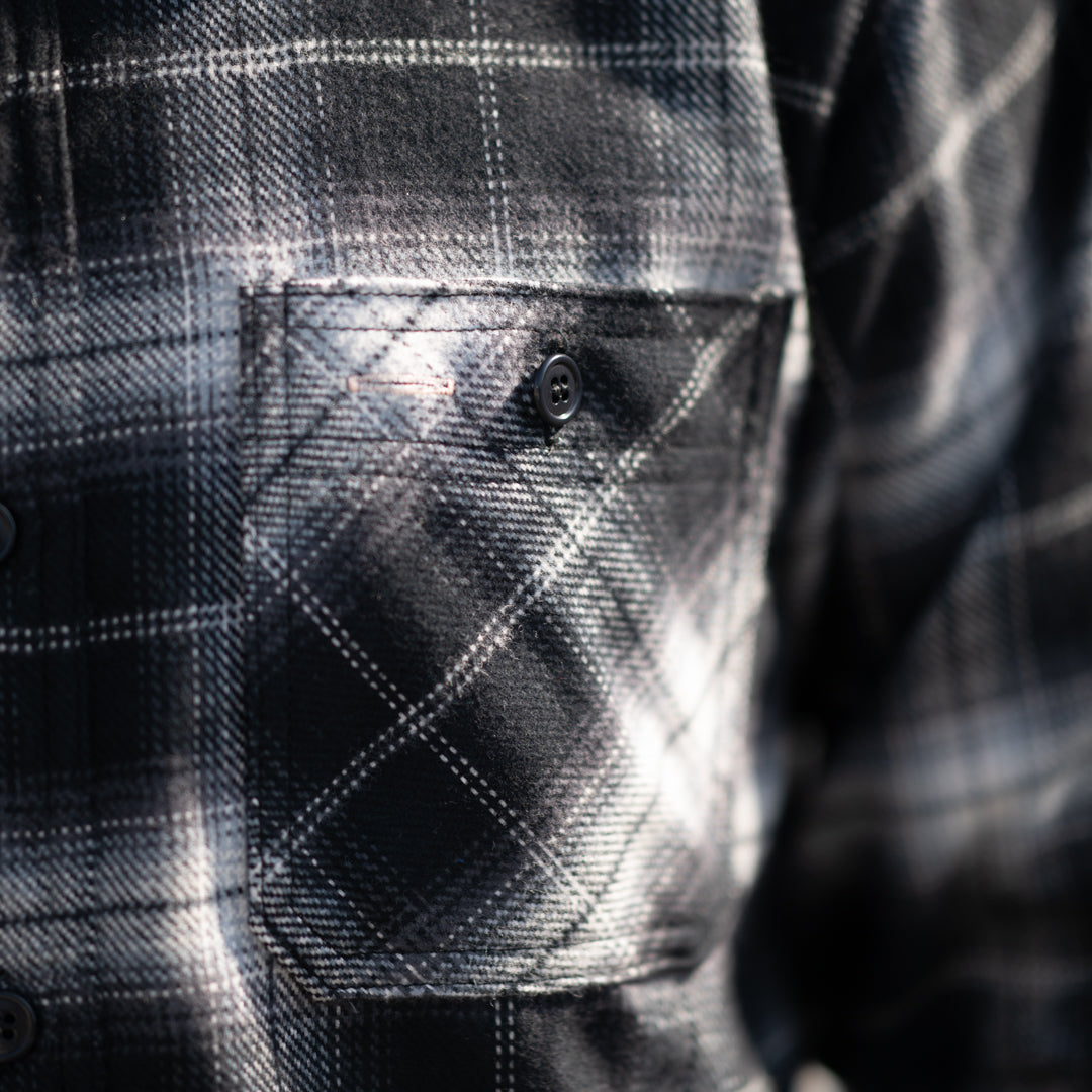 Work Shirt Flannel Ombre Plaid gray