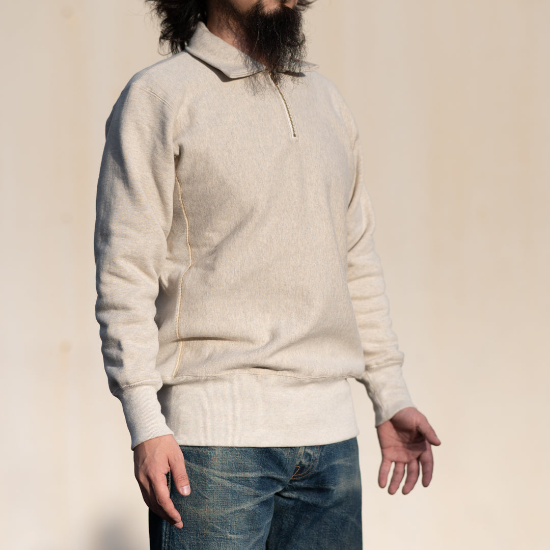 Half Zip Sweatshirt oatmeal Heather