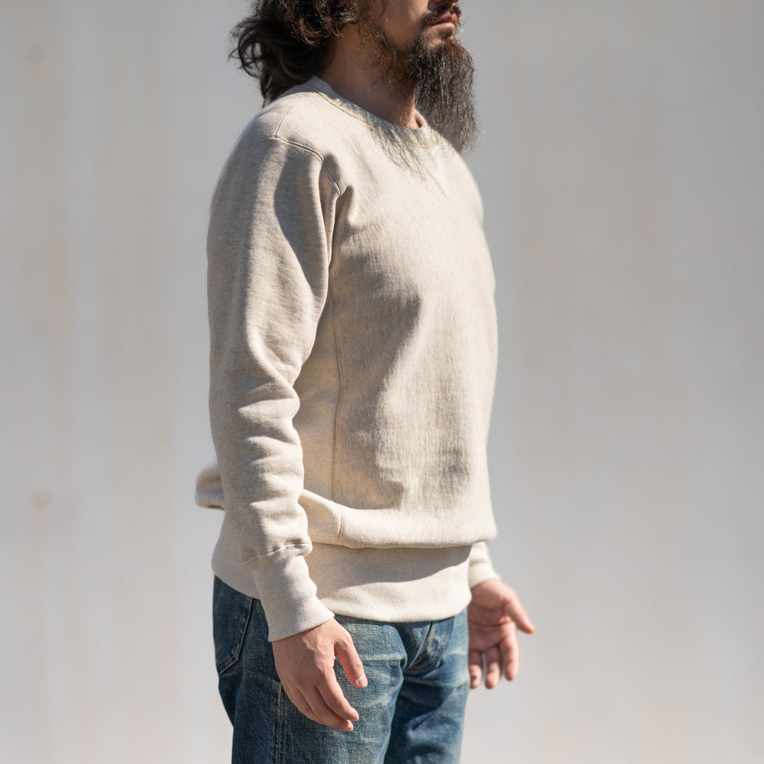 両Vトレーナー リバース型 オートミール Loop Wheeled V Sweater Reverse Weave oatmeal