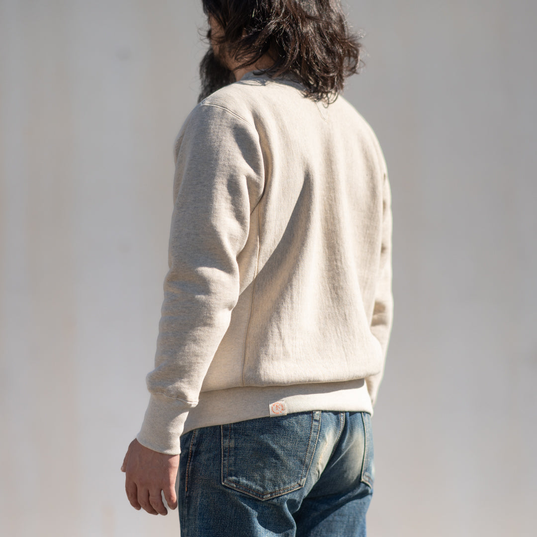 両Vトレーナー リバース型 オートミール Loop Wheeled V Sweater Reverse Weave oatmeal