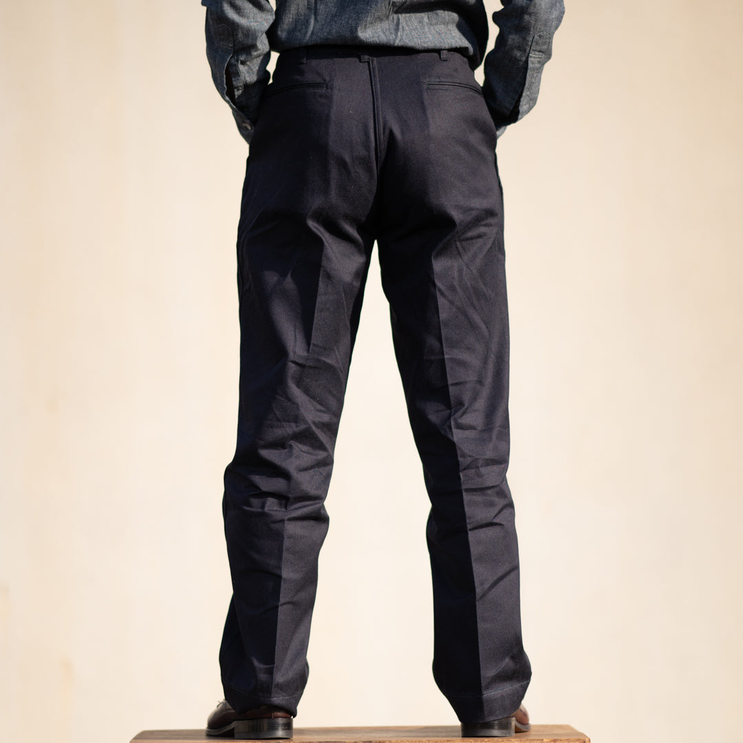 One Tuck Trousers West Point Denim Indigo