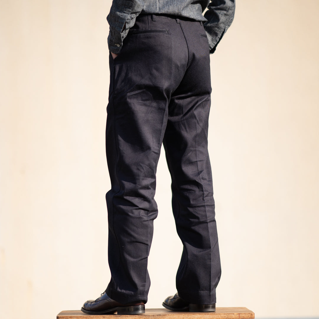 One Tuck Trousers West Point Denim Indigo