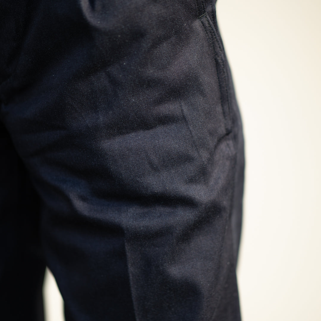 One Tuck Trousers West Point Denim Indigo