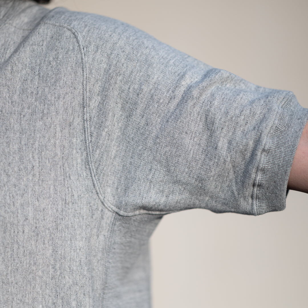 V Sweat Shirt Half Sleeve gray