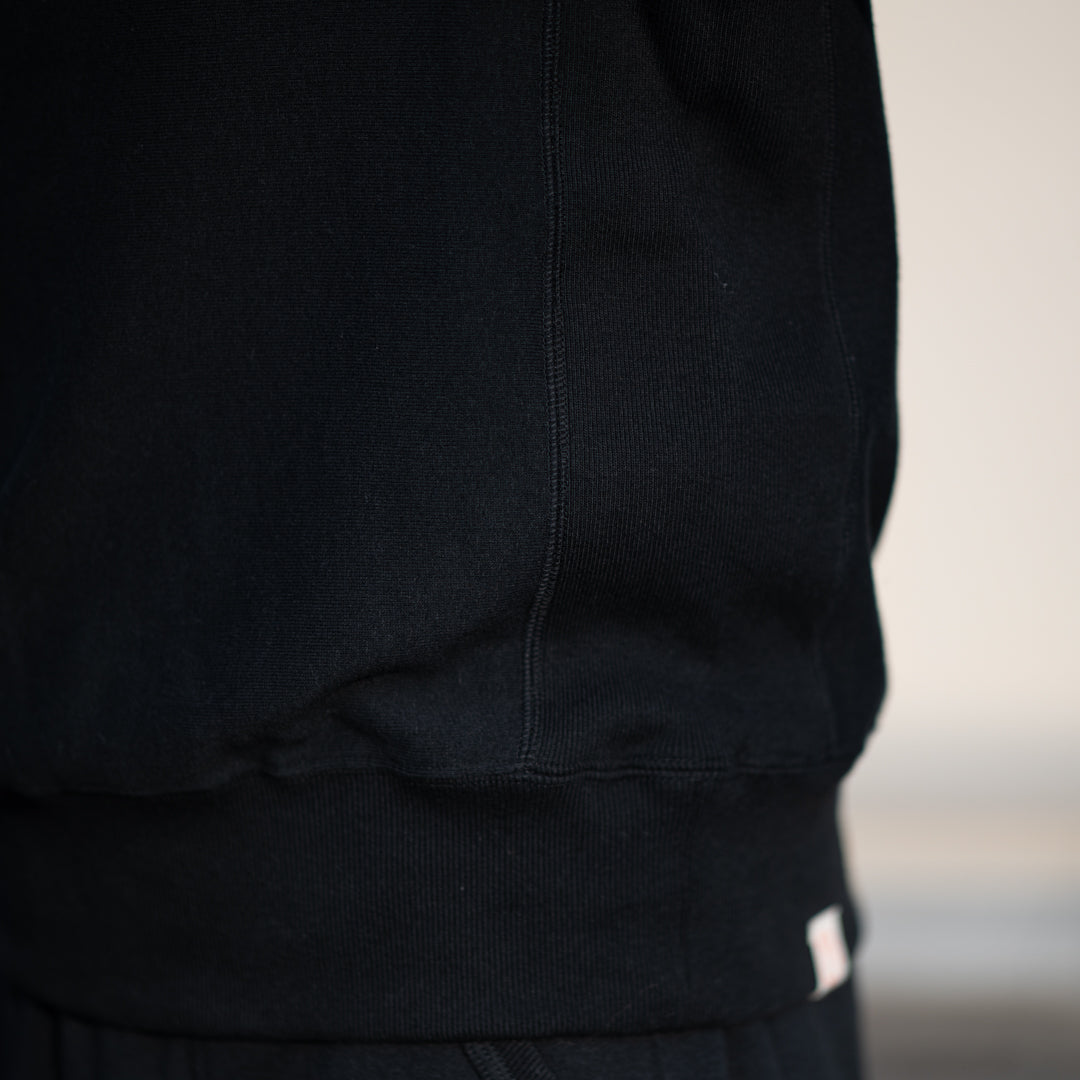 V Sweat Shirt Half Sleeve black