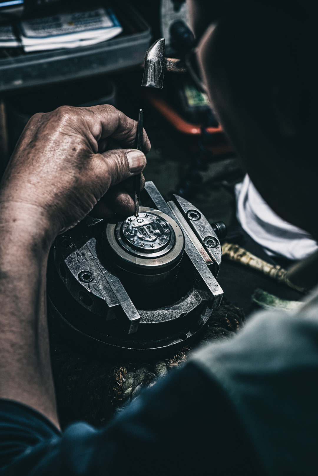Tailored Pea Coat Wool Cashmere Melton navy