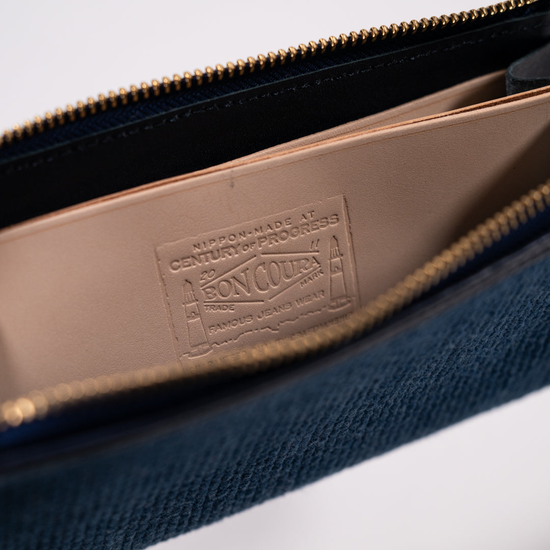 Long Wallet Sashiko indigo